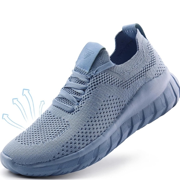 Women Casual Slip On Loafers Breathable Knit Walking Shoes Lightweight Sneakers - Picture 9 of 10